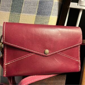 Portland Leather Boysenberry Envelope Crossbody